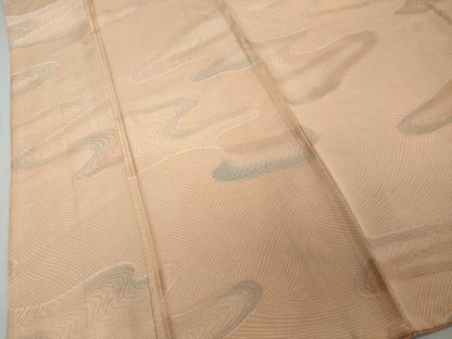 平和屋着物●上質な小紋　地紋起こし　霞文　正絹　逸品　DABI2384ud