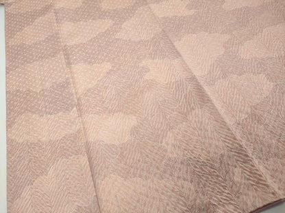 平和屋着物●名門　藤娘きぬたや・総絞り(杢目絞り)　小紋　雲取文　正絹　逸品　DABI2386ud