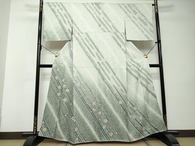 平和屋着物●訪問着　総絞り　舞花文　暈し染め　ますいわ屋扱い　正絹　逸品　DABI2388ud