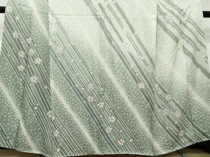 平和屋着物●訪問着　総絞り　舞花文　暈し染め　ますいわ屋扱い　正絹　逸品　DABI2388ud