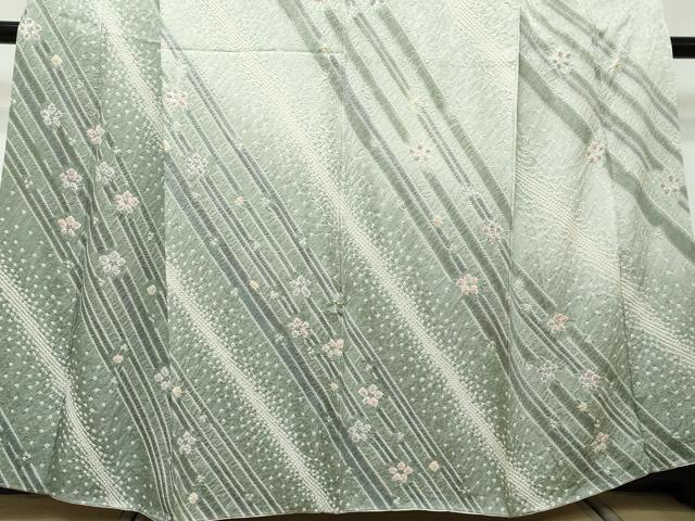 平和屋着物●訪問着　総絞り　舞花文　暈し染め　ますいわ屋扱い　正絹　逸品　DABI2388ud