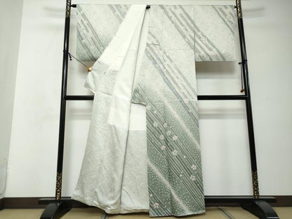 平和屋着物●訪問着　総絞り　舞花文　暈し染め　ますいわ屋扱い　正絹　逸品　DABI2388ud