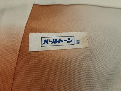 平和屋着物●上質な小紋　変わり格子舞桜文　金彩　正絹　逸品　DABI2390ud