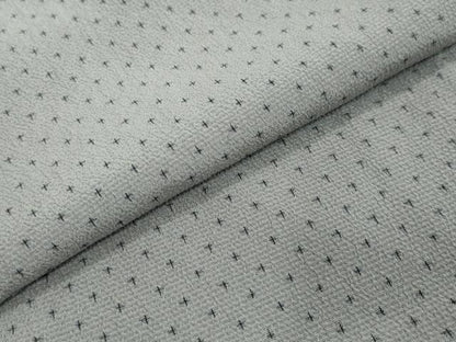 平和屋着物●本塩沢　背抜き仕立て　十字絣　正絹　逸品　DABI2392ud