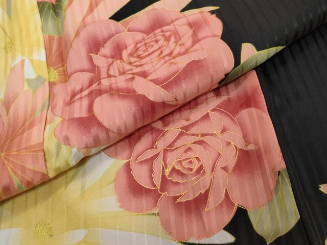 平和屋着物●豪華振袖　舞花文　洗える着物　未使用　DABI2396ud
