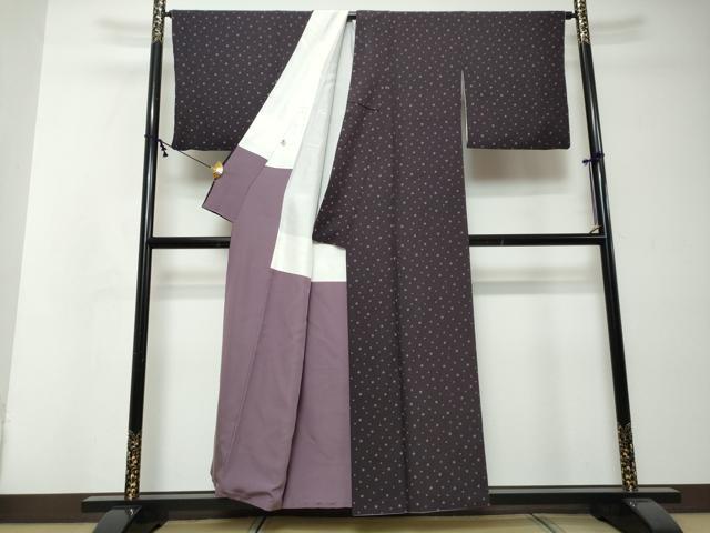 平和屋着物●上質な小紋　箔散らし文　正絹　逸品　DABI2398ud