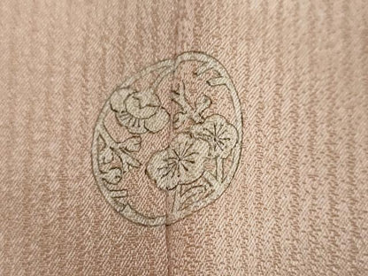 平和屋着物●訪問着　刺繍　松皮菱草花文　暈し染め　金銀彩　正絹　逸品　DABI2400ud