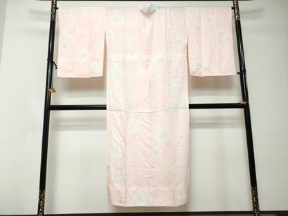 平和屋着物●長襦袢　無双仕立て　舞梅文　正絹　逸品　DABI2404ud
