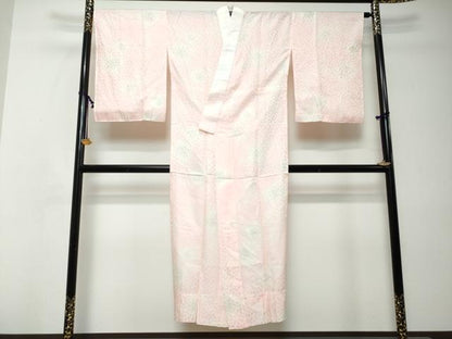 平和屋着物●長襦袢　無双仕立て　舞梅文　正絹　逸品　DABI2404ud