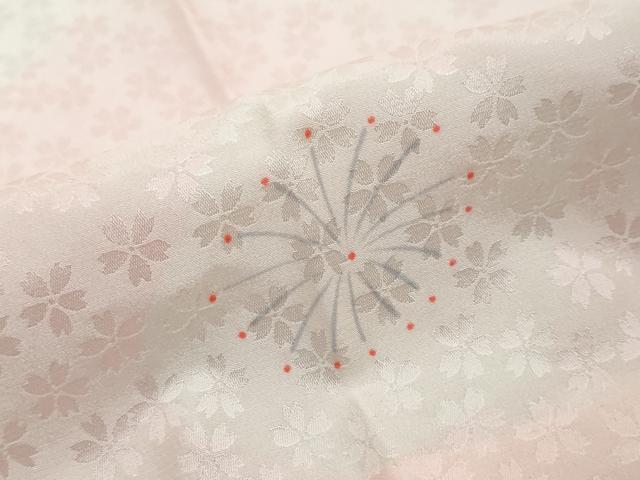 平和屋着物●長襦袢　無双仕立て　舞梅文　正絹　逸品　DABI2404ud