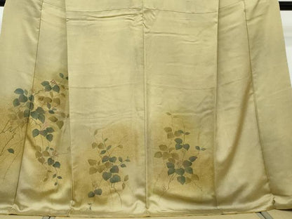 平和屋着物●訪問着　刺繍　蔦の葉文　暈し染め　正絹　逸品　DABI2408ud