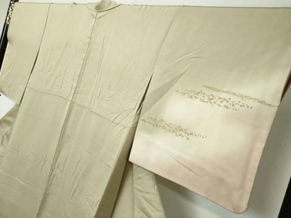 平和屋着物●訪問着　駒刺繍　箔散らし文　暈し染め　金銀彩　正絹　逸品　DABI2409ud