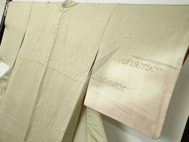 平和屋着物●訪問着　駒刺繍　箔散らし文　暈し染め　金銀彩　正絹　逸品　DABI2409ud