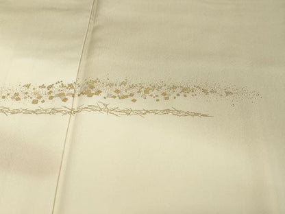 平和屋着物●訪問着　駒刺繍　箔散らし文　暈し染め　金銀彩　正絹　逸品　DABI2409ud