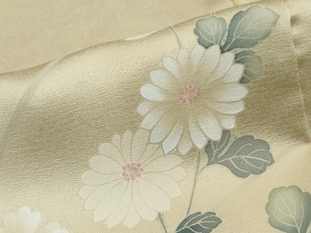 平和屋着物●訪問着　草花文　暈し染め　金彩　正絹　逸品　DABI2414ud
