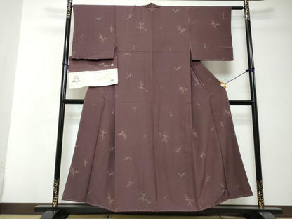 平和屋着物●二代目 川村久太郎　小紋　箔散らし文　反端付き　正絹　逸品　未使用　DABI2416ud
