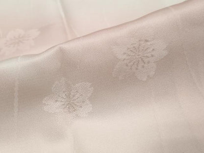 平和屋着物●長襦袢　無双仕立て　舞桜地紋　暈し染め　正絹　逸品　DABI2418ud