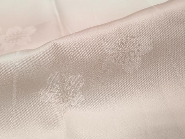 平和屋着物●長襦袢　無双仕立て　舞桜地紋　暈し染め　正絹　逸品　DABI2418ud