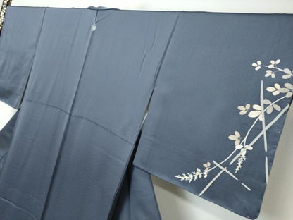 平和屋着物●訪問着　駒刺繍　流水草花籬文　暈し染め　金彩　そごう百貨店扱い　正絹　逸品　未使用　DABI2419ud