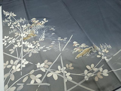 平和屋着物●訪問着　駒刺繍　流水草花籬文　暈し染め　金彩　そごう百貨店扱い　正絹　逸品　未使用　DABI2419ud