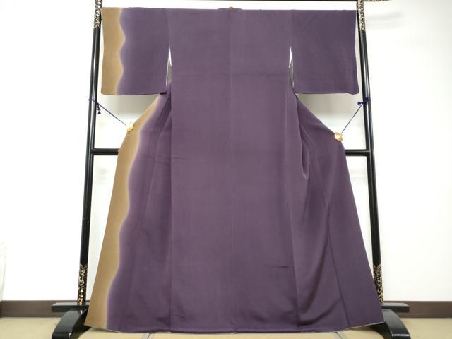 平和屋着物●訪問着　霞文　暈し染め　鬼しぼ縮緬　正絹　逸品　DABI2420ud