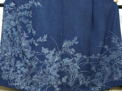 平和屋着物●訪問着　草花文　正絹　逸品　DABI2426ud