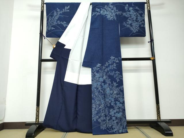 平和屋着物●訪問着　草花文　正絹　逸品　DABI2426ud