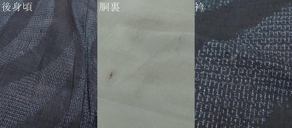 平和屋着物●結城紬　80亀甲　立涌草花文　正絹　逸品　DABI2427ud