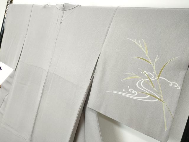 平和屋着物●訪問着　流水草花文　金彩　正絹　逸品　DABI2437ud