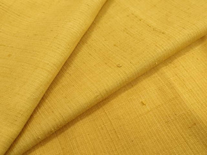 平和屋着物●結城紬　黄金色　正絹　逸品　DABI2438ud