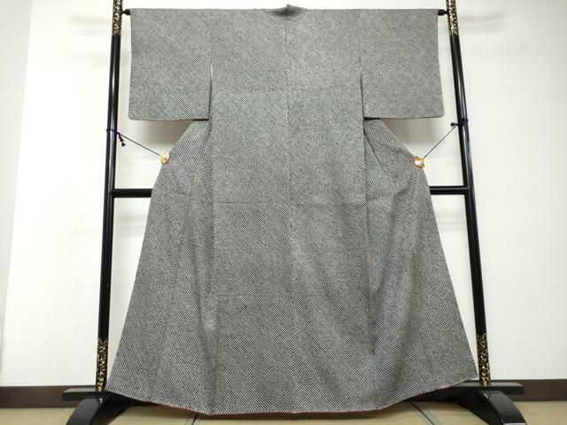 平和屋着物●大変加工の良い総絞り小紋　黒地　ほていや扱い　正絹　逸品　DABI2440ud
