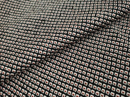平和屋着物●大変加工の良い総絞り小紋　黒地　ほていや扱い　正絹　逸品　DABI2440ud
