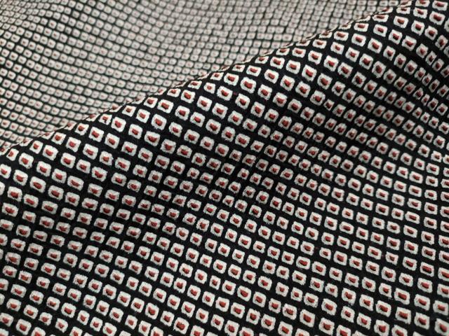 平和屋着物●大変加工の良い総絞り小紋　黒地　ほていや扱い　正絹　逸品　DABI2440ud