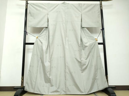 平和屋着物●上質な紬　草花文　正絹　逸品　DABI2444ud