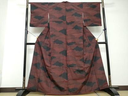平和屋着物●洗える最高級着物　＜英＞はなぶさ謹製　小紋　雲取り文　洗える着物　DABI2456ud