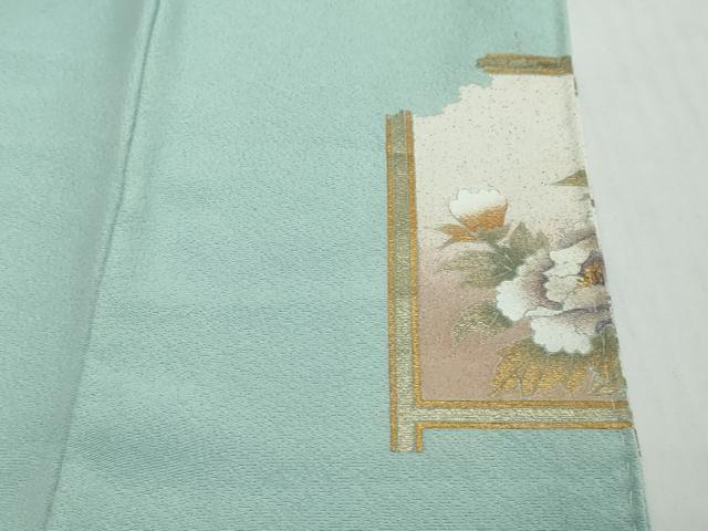 平和屋着物●金彩友禅　卓越技能者・名工・和田光正　色留袖　飛鶴草花文　暈し染め　金彩　正絹　逸品　DABI2459ud