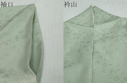 平和屋着物●訪問着　刺繍　流水草花文　暈し染め　金彩　正絹　逸品　DABI2461ud