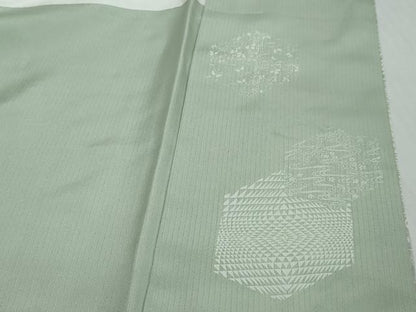 平和屋着物●訪問着　刺繍　流水草花文　暈し染め　金彩　正絹　逸品　DABI2461ud