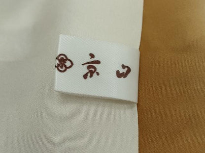 平和屋着物●訪問着　刺繍　鹿の子箔散らし草花文　暈し染め　金彩　正絹　逸品　DABI2465ud
