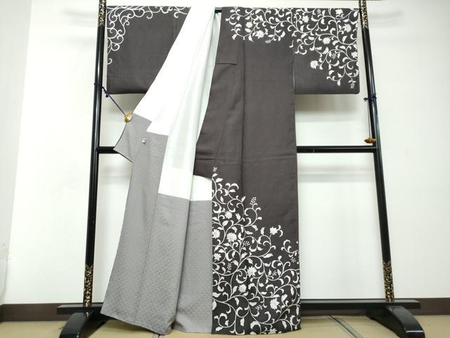 平和屋着物●華道家　假屋崎省吾プロデュース　きものの世界　訪問着　更紗花唐草文　金彩　まるやま扱い　正絹　逸品　DABI2471ud