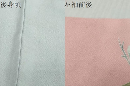 平和屋着物●訪問着　友禅　枝花文　暈し染め　正絹　逸品　DABI2472ud