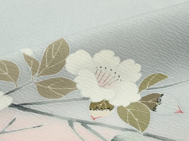 平和屋着物●訪問着　友禅　枝花文　暈し染め　正絹　逸品　DABI2472ud