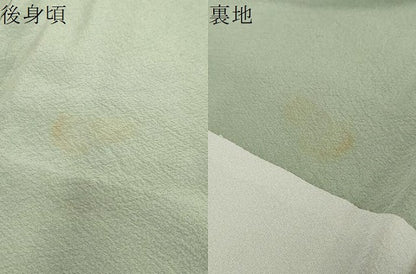 平和屋着物●訪問着　胴抜き仕立て　流水草花文　正絹　逸品　DABI2474ud