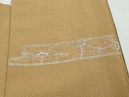 平和屋着物●訪問着　花鳥絵皿文　暈し染め　銀彩　正絹　逸品　DABI2475ud