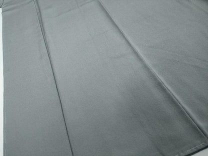 平和屋着物●染色作家　斉藤三才　色無地　鉛色　正絹　逸品　未使用　DABI2480ud