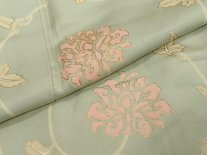 平和屋着物●訪問着　駒刺繍　花唐草文　金彩　正絹　逸品　未使用　DABI2491ud