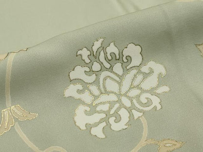 平和屋着物●訪問着　駒刺繍　花唐草文　金彩　正絹　逸品　未使用　DABI2491ud