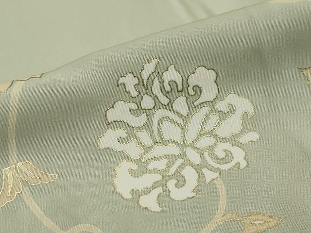 平和屋着物●訪問着　駒刺繍　花唐草文　金彩　正絹　逸品　未使用　DABI2491ud