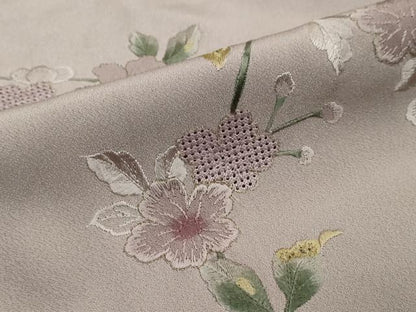 平和屋着物●中国三大刺繍　スワトウ刺繍　汕頭刺繍　総刺繍　訪問着　草花文　金糸　正絹　逸品　DABI2492ud