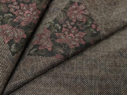 平和屋着物●本場大島紬　7マルキ　花菱文　正絹　逸品　DABI2501ud